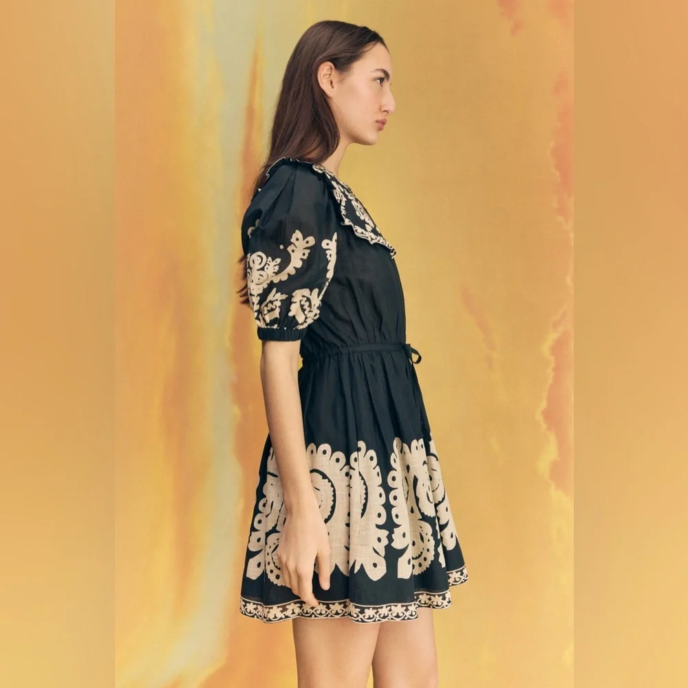 Sea New York Black and Cream Midi Dress - Picture 2 of 12
